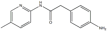 2-(4-aminophenyl)-N-(5-methylpyridin-2-yl)acetamide 化学構造式