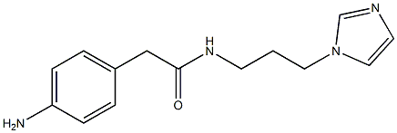 2-(4-aminophenyl)-N-[3-(1H-imidazol-1-yl)propyl]acetamide 化学構造式