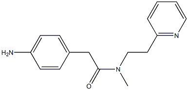 2-(4-aminophenyl)-N-methyl-N-[2-(pyridin-2-yl)ethyl]acetamide 结构式