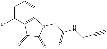 2-(4-bromo-2,3-dioxo-2,3-dihydro-1H-indol-1-yl)-N-(prop-2-yn-1-yl)acetamide|