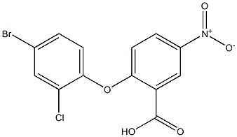 2-(4-bromo-2-chlorophenoxy)-5-nitrobenzoic acid,,结构式