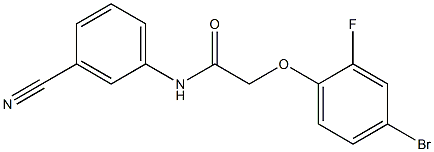 2-(4-bromo-2-fluorophenoxy)-N-(3-cyanophenyl)acetamide Structure