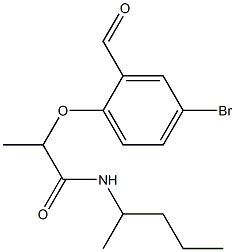 2-(4-bromo-2-formylphenoxy)-N-(pentan-2-yl)propanamide Structure