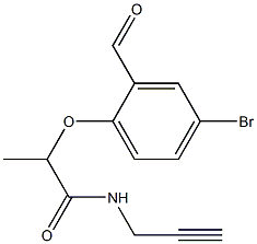 2-(4-bromo-2-formylphenoxy)-N-(prop-2-yn-1-yl)propanamide Structure