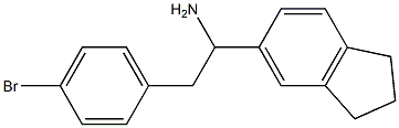 2-(4-bromophenyl)-1-(2,3-dihydro-1H-inden-5-yl)ethan-1-amine Structure