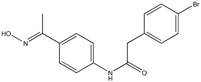 2-(4-bromophenyl)-N-{4-[(1E)-N-hydroxyethanimidoyl]phenyl}acetamide Structure