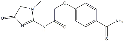 2-(4-carbamothioylphenoxy)-N-(1-methyl-4-oxo-4,5-dihydro-1H-imidazol-2-yl)acetamide Structure