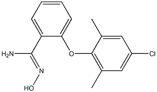 2-(4-chloro-2,6-dimethylphenoxy)-N'-hydroxybenzene-1-carboximidamide,,结构式