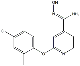 2-(4-chloro-2-methylphenoxy)-N'-hydroxypyridine-4-carboximidamide 化学構造式