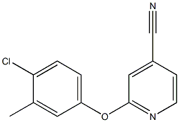 2-(4-chloro-3-methylphenoxy)pyridine-4-carbonitrile Structure