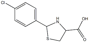 2-(4-chlorophenyl)-1,3-thiazolidine-4-carboxylic acid,,结构式