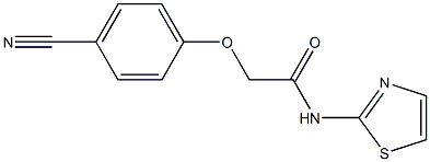 2-(4-cyanophenoxy)-N-1,3-thiazol-2-ylacetamide,,结构式