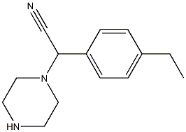 2-(4-ethylphenyl)-2-(piperazin-1-yl)acetonitrile 化学構造式