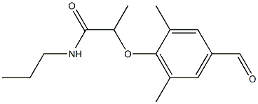 2-(4-formyl-2,6-dimethylphenoxy)-N-propylpropanamide 化学構造式