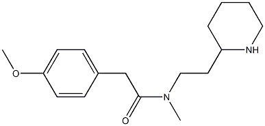 2-(4-methoxyphenyl)-N-methyl-N-[2-(piperidin-2-yl)ethyl]acetamide,,结构式