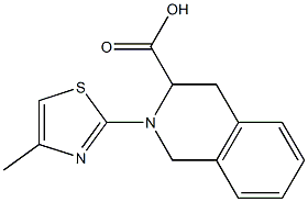 2-(4-methyl-1,3-thiazol-2-yl)-1,2,3,4-tetrahydroisoquinoline-3-carboxylic acid 结构式