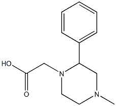 2-(4-methyl-2-phenylpiperazin-1-yl)acetic acid,,结构式