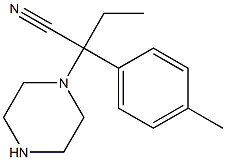 2-(4-methylphenyl)-2-(piperazin-1-yl)butanenitrile Struktur