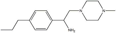 2-(4-methylpiperazin-1-yl)-1-(4-propylphenyl)ethanamine,,结构式
