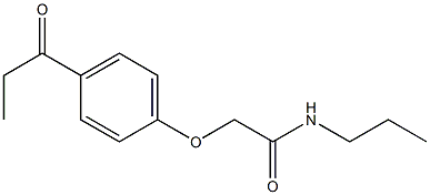 2-(4-propionylphenoxy)-N-propylacetamide Structure