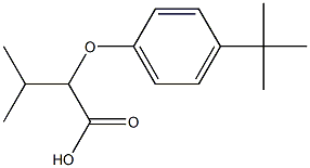 2-(4-tert-butylphenoxy)-3-methylbutanoic acid 化学構造式