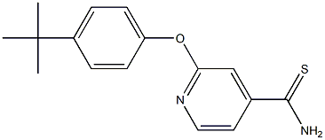 2-(4-tert-butylphenoxy)pyridine-4-carbothioamide,,结构式