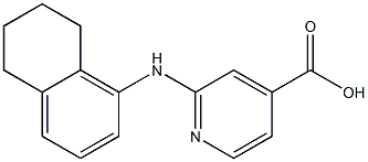 2-(5,6,7,8-tetrahydronaphthalen-1-ylamino)pyridine-4-carboxylic acid 化学構造式