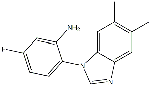 2-(5,6-dimethyl-1H-1,3-benzodiazol-1-yl)-5-fluoroaniline 结构式