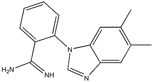 2-(5,6-dimethyl-1H-1,3-benzodiazol-1-yl)benzene-1-carboximidamide Structure