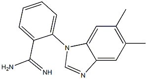  2-(5,6-dimethyl-1H-1,3-benzodiazol-1-yl)benzene-1-carboximidamide