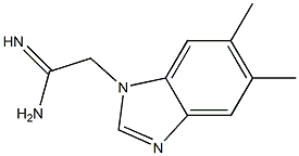2-(5,6-dimethyl-1H-benzimidazol-1-yl)ethanimidamide 化学構造式