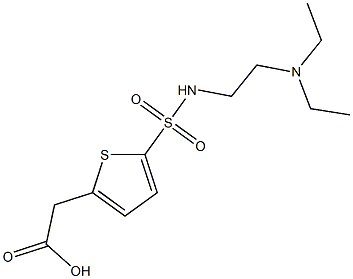 2-(5-{[2-(diethylamino)ethyl]sulfamoyl}thiophen-2-yl)acetic acid Structure