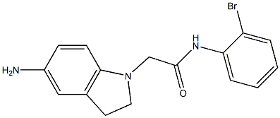 2-(5-amino-2,3-dihydro-1H-indol-1-yl)-N-(2-bromophenyl)acetamide,,结构式