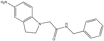 2-(5-amino-2,3-dihydro-1H-indol-1-yl)-N-benzylacetamide,,结构式