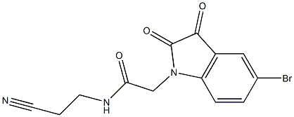 2-(5-bromo-2,3-dioxo-2,3-dihydro-1H-indol-1-yl)-N-(2-cyanoethyl)acetamide Structure