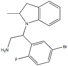 2-(5-bromo-2-fluorophenyl)-2-(2-methyl-2,3-dihydro-1H-indol-1-yl)ethan-1-amine Structure