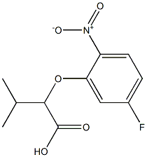 2-(5-fluoro-2-nitrophenoxy)-3-methylbutanoic acid 结构式