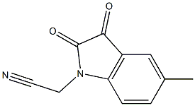 2-(5-methyl-2,3-dioxo-2,3-dihydro-1H-indol-1-yl)acetonitrile Struktur