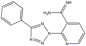 2-(5-phenyl-2H-1,2,3,4-tetrazol-2-yl)pyridine-3-carboximidamide Struktur
