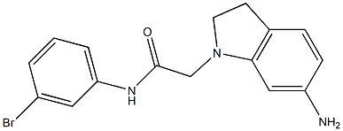 2-(6-amino-2,3-dihydro-1H-indol-1-yl)-N-(3-bromophenyl)acetamide Structure