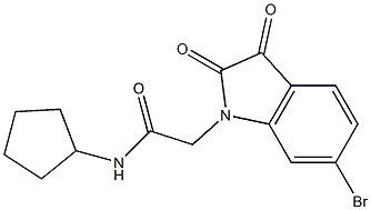 2-(6-bromo-2,3-dioxo-2,3-dihydro-1H-indol-1-yl)-N-cyclopentylacetamide