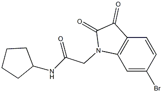  2-(6-bromo-2,3-dioxo-2,3-dihydro-1H-indol-1-yl)-N-cyclopentylacetamide