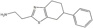 2-(6-phenyl-4,5,6,7-tetrahydro-1,3-benzothiazol-2-yl)ethanamine 化学構造式