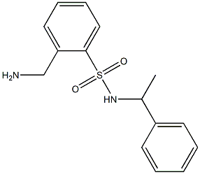 2-(aminomethyl)-N-(1-phenylethyl)benzenesulfonamide Structure