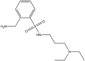 2-(aminomethyl)-N-[3-(diethylamino)propyl]benzenesulfonamide,,结构式