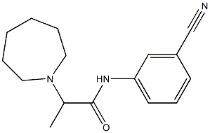 2-(azepan-1-yl)-N-(3-cyanophenyl)propanamide 结构式