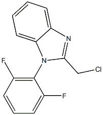 2-(chloromethyl)-1-(2,6-difluorophenyl)-1H-1,3-benzodiazole 化学構造式
