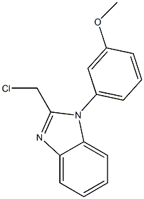 2-(chloromethyl)-1-(3-methoxyphenyl)-1H-1,3-benzodiazole 化学構造式