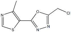  2-(chloromethyl)-5-(4-methyl-1,3-thiazol-5-yl)-1,3,4-oxadiazole