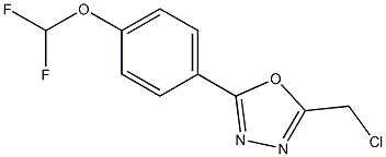 2-(chloromethyl)-5-[4-(difluoromethoxy)phenyl]-1,3,4-oxadiazole Structure
